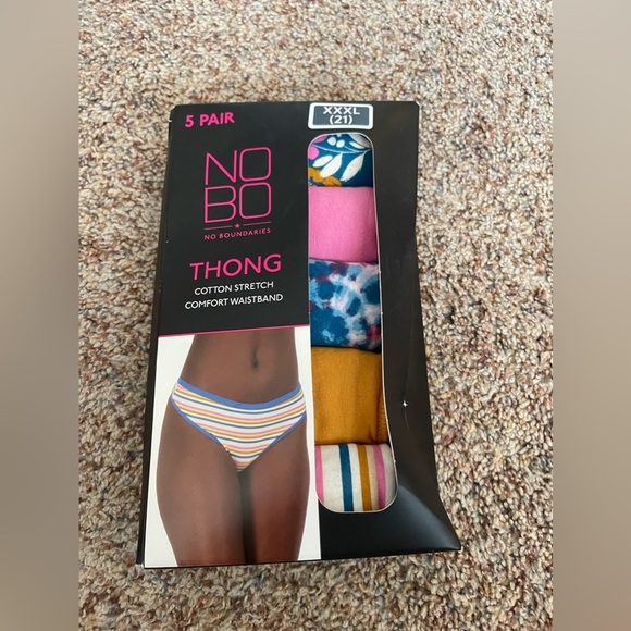 Womens no boundaries juniors jersey thong panty 5pck size xxxl(21) - Picture 1 of 1
